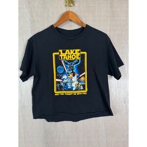 Lake Tahoe California Star Wars Parody T-Shirt May The Forest Be With You Crop